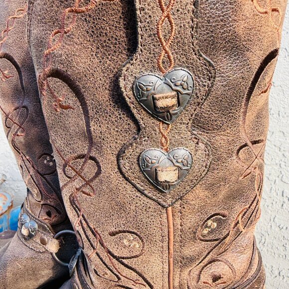 Durango Crush Heartbreaker Distressed Women's Cowboy Boots 6.5 - Picture 13 of 15